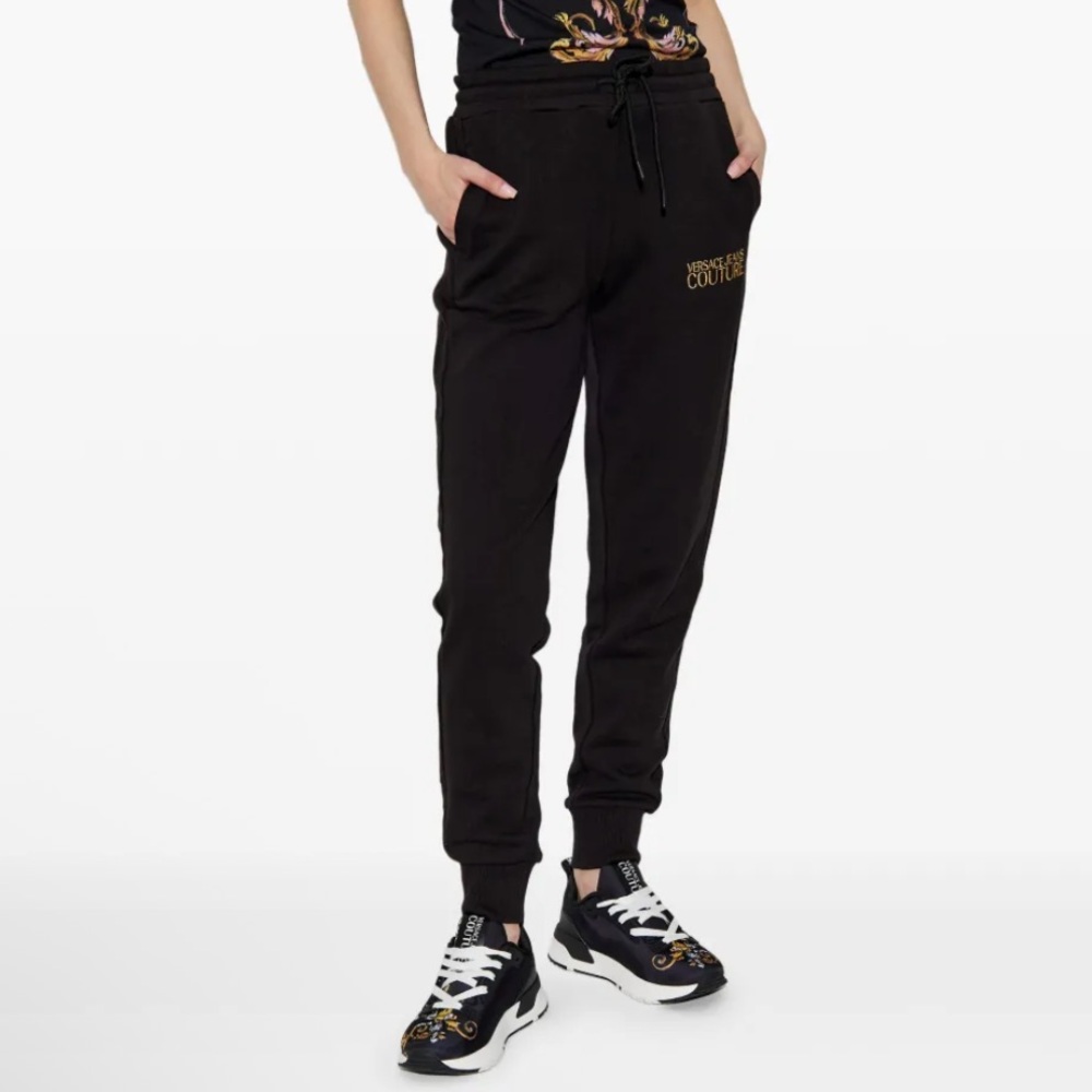Authentic Versace Jeans Couture Black Joggers, size: 38. XS / US 2